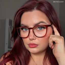 Hailey Rot Quadratisch Brille9