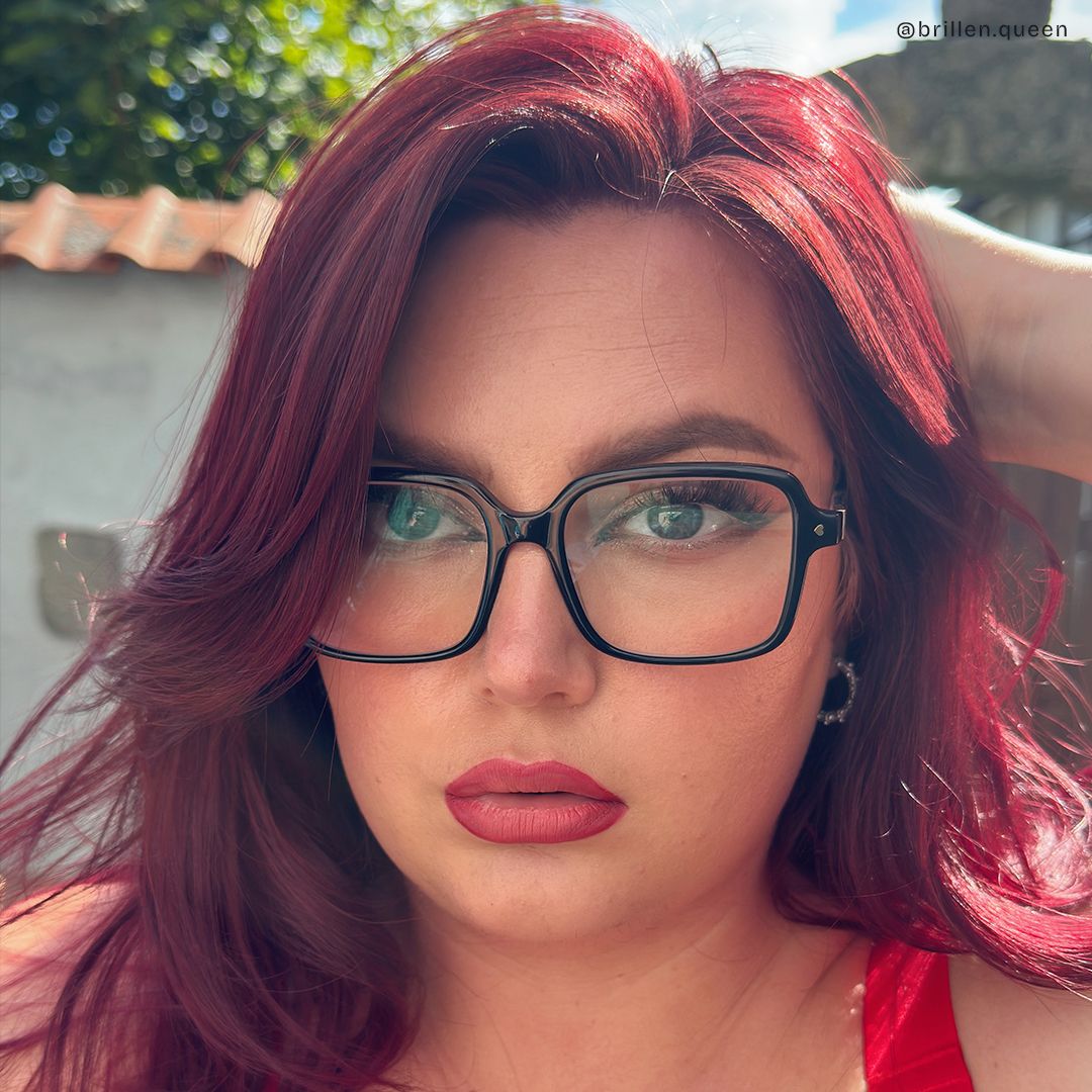 Talia Schwarz Quadratisch Brille10
