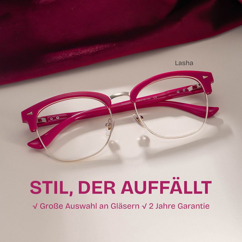 Lasha Rosa Browline Brille