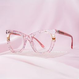 Pearl Rosa Cateye Brille2