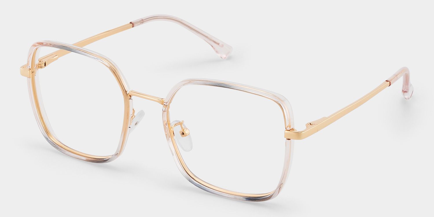 Kelby Rosa-Blau Quadratisch Brille2