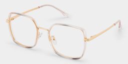 Kelby Rosa-Blau Quadratisch Brille2