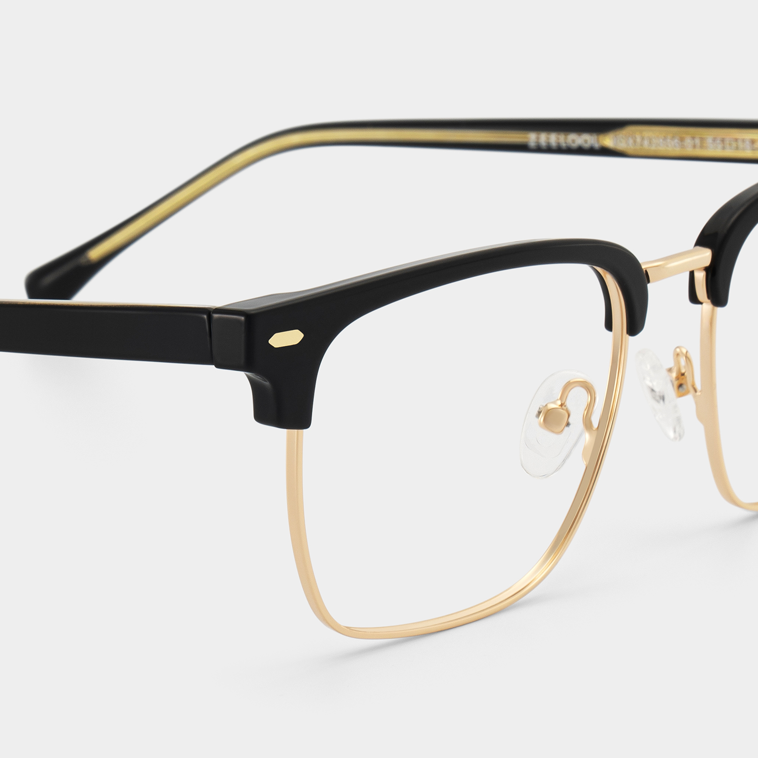 Braidsby Schwarz Browline Gemischte-Materialien Brille4