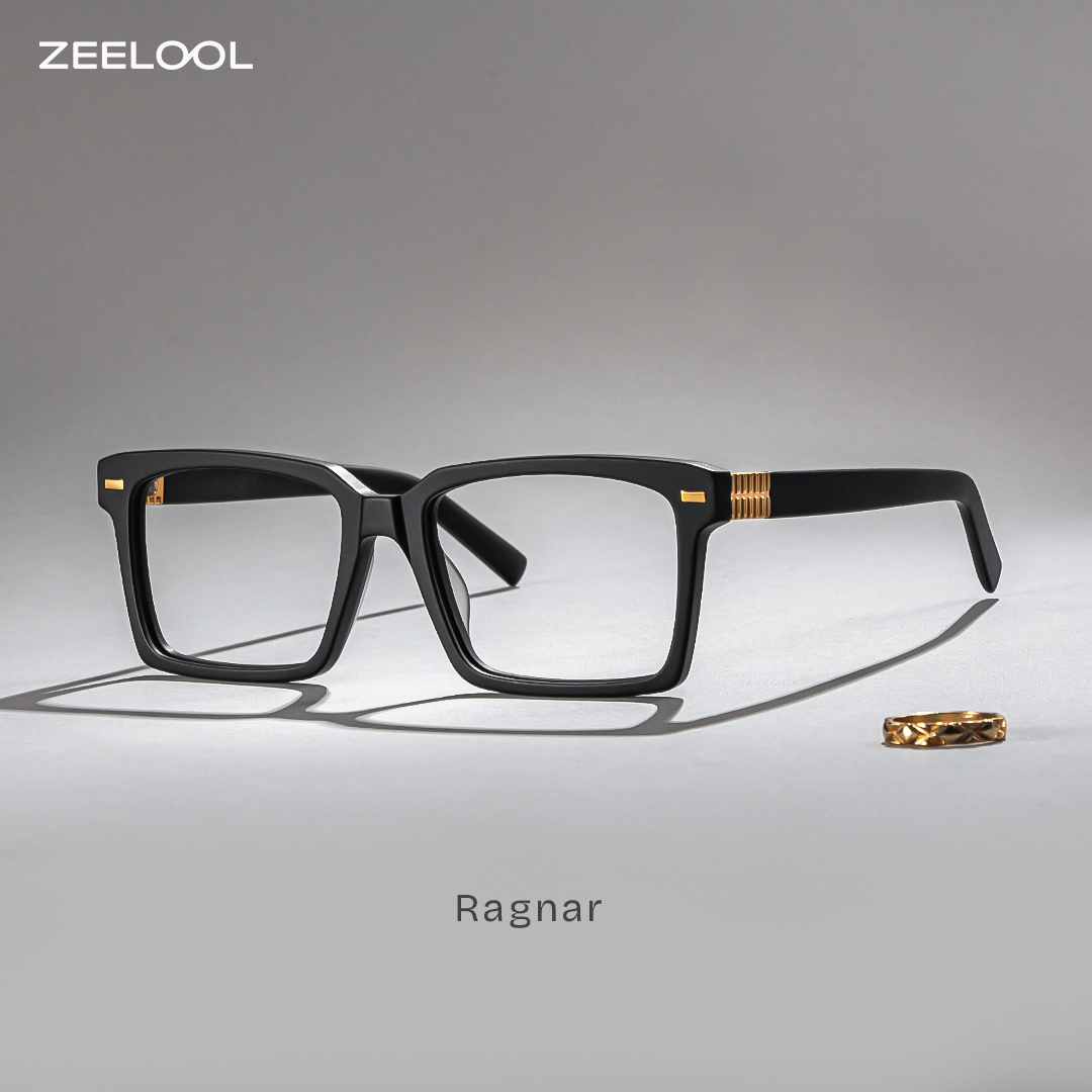 Ragnar Schwarz Rechteckig Brille1