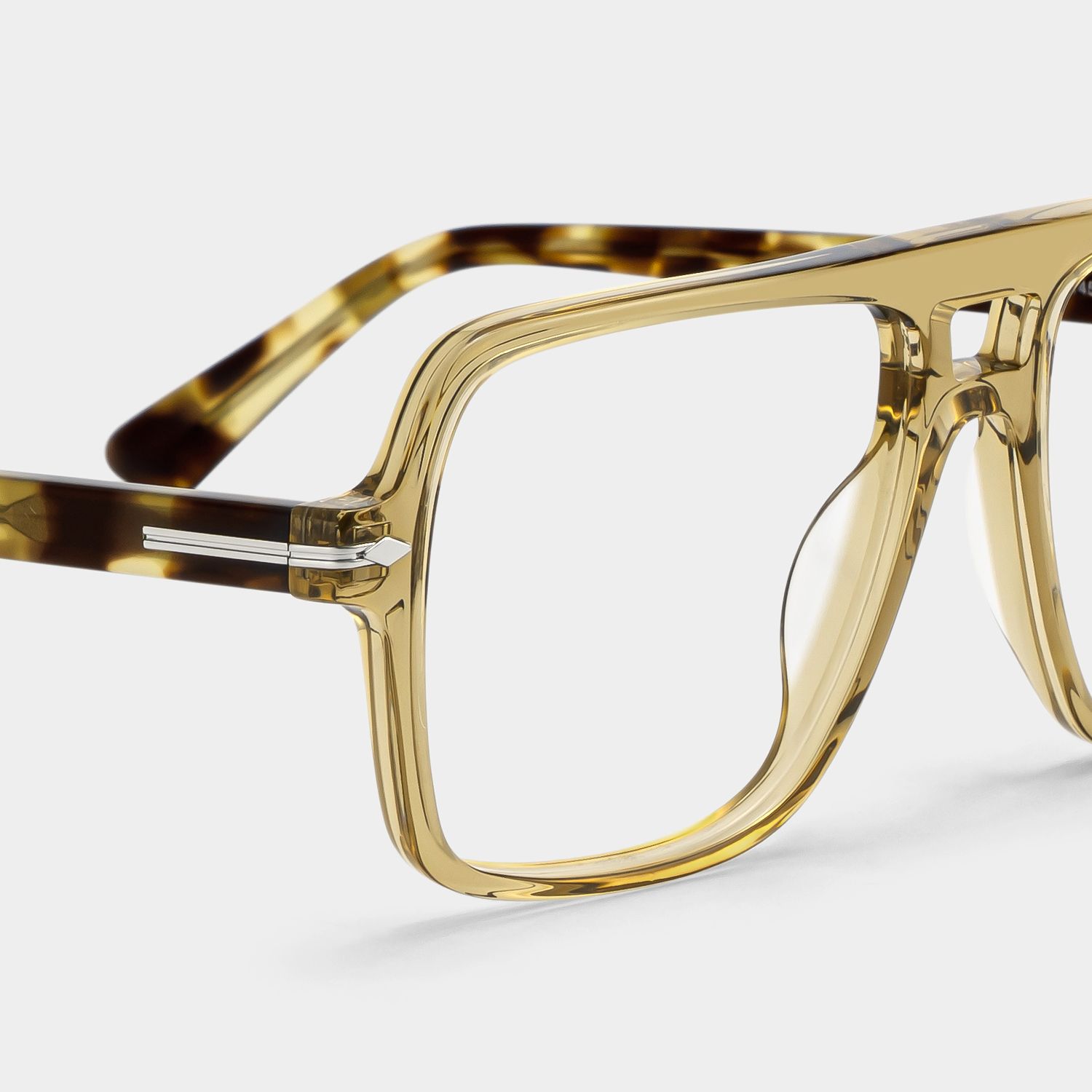 Easton Braune Pilotenbrille aus Acetat im lässigen Stil | ZEELOOL7