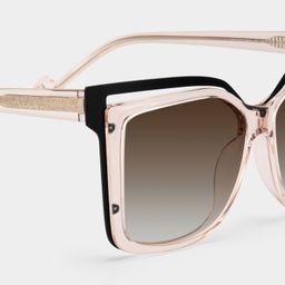 Twolla Beige Quadratisch Sonnenbrille4