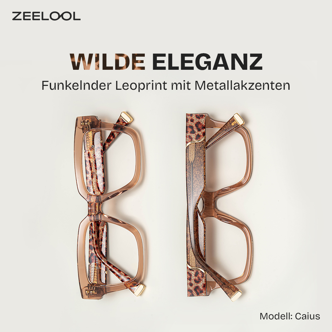 Caius Champagner Quadratisch Brille1