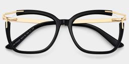 Sidibe Schwarz Quadratisch Brille2