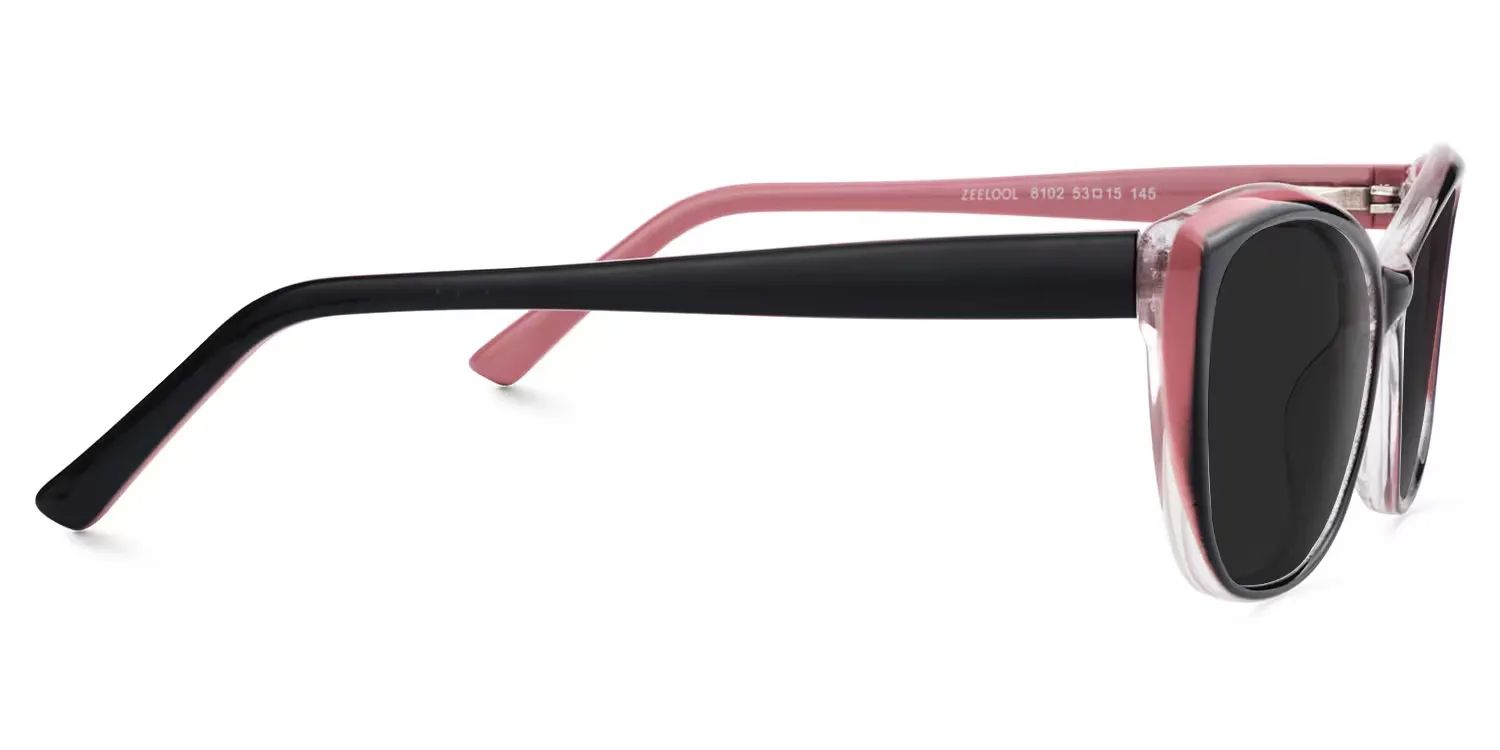 Fidelia Schwarz-Rosa Cateye Brille3