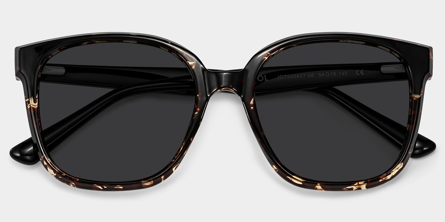Siner Square Style in Schwarz-Tortoise Sonnenbrille | ZEELOOL1