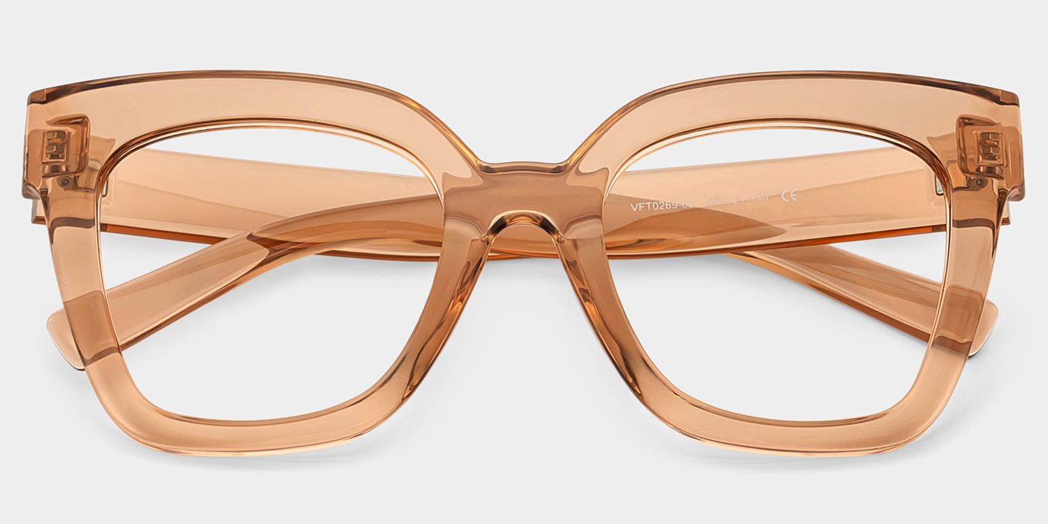 Malcolm Champagne Quadratische Brille1