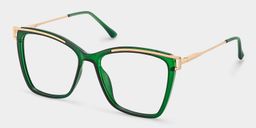 Matia Grün Quadratisch Brille2