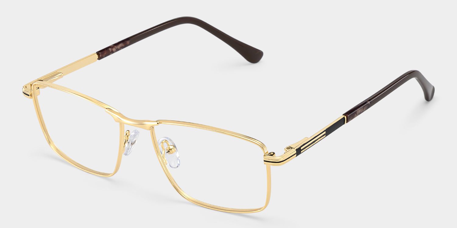 Denny Gold Rechteckig Brille3