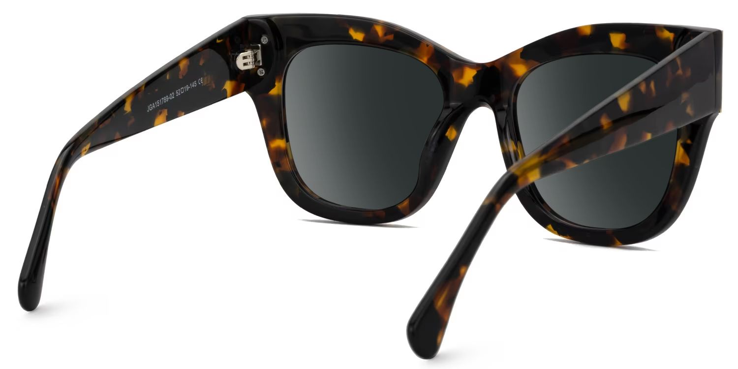 Minfia Tortoise Quadratisch Acetat Brille3