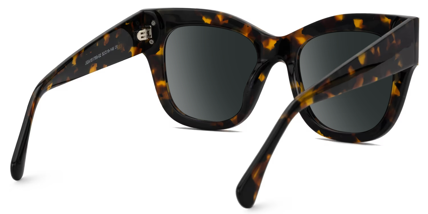 Minfia Tortoise Quadratisch Acetat Brille3