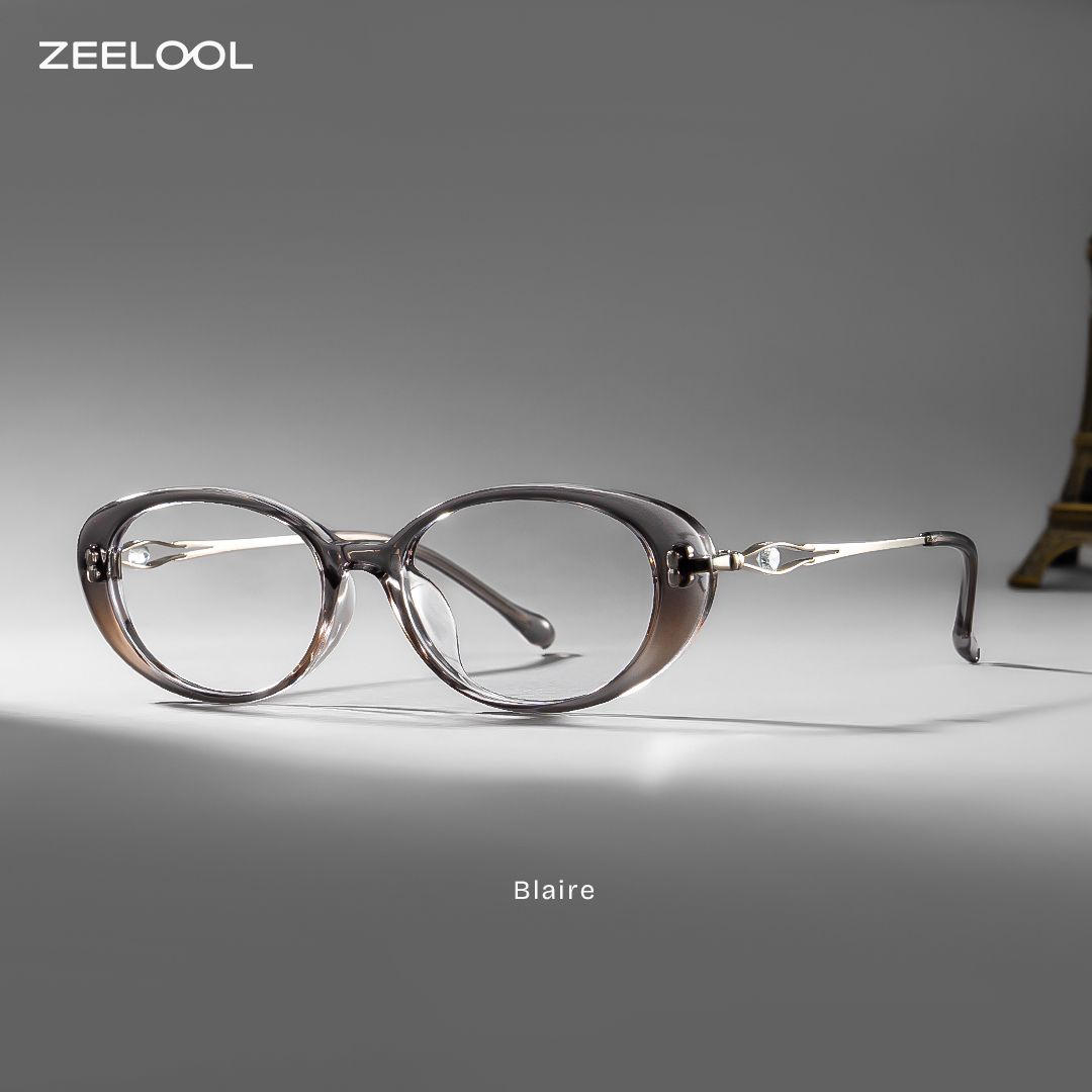 Blaire Grau Oval Brille0