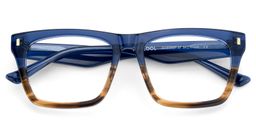 Brookins Blau-Braun Rechteckig Brille1