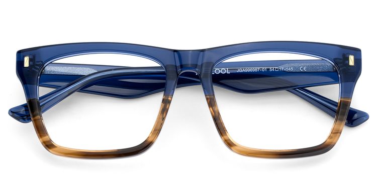 Brookins Blau-Braun Rechteckig Brille