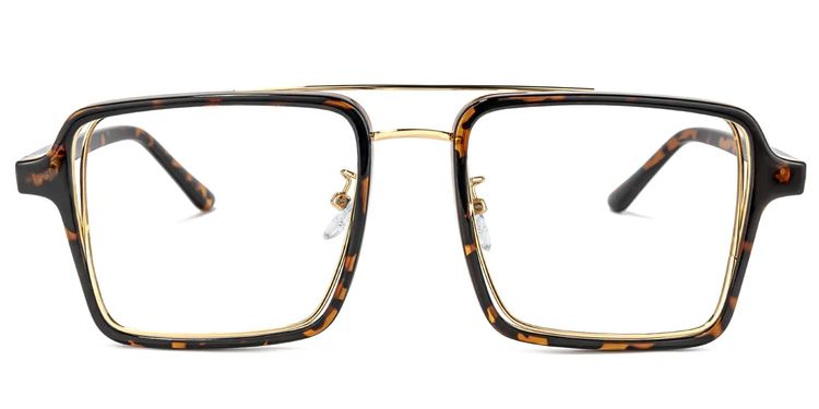 Nellie Tortoise-Gold Pilot Brille