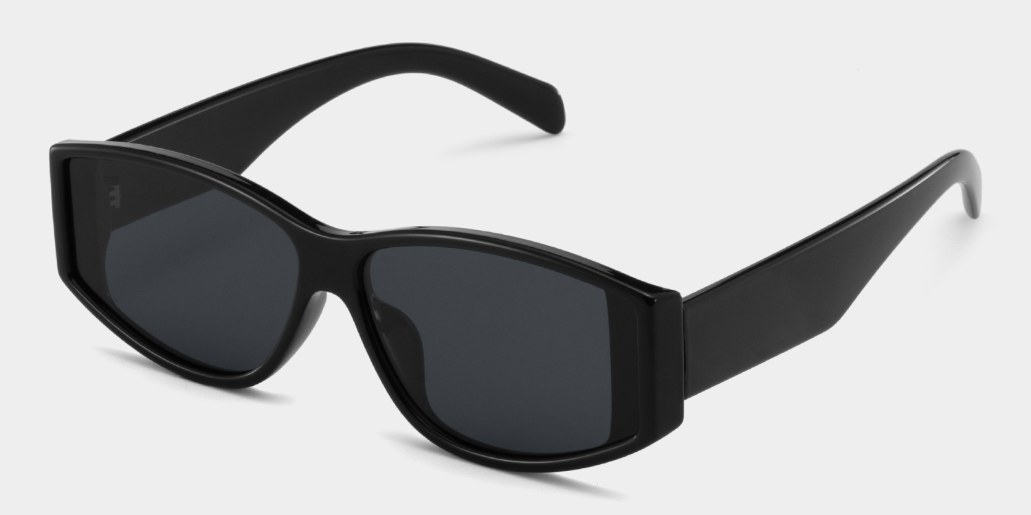 Gino Schwarz Geometrisch Sonnenbrille2