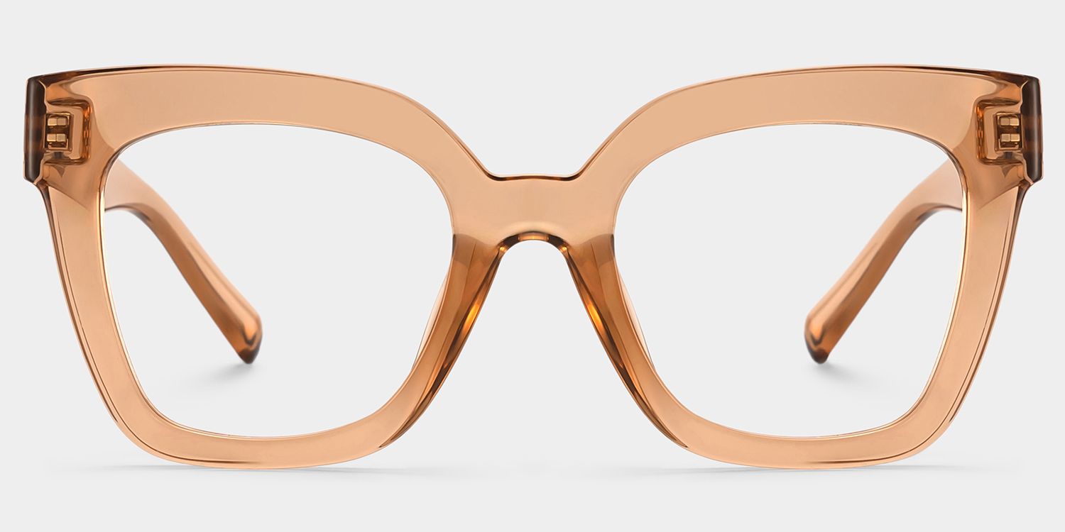 Malcolm Champagne Quadratische Brille0