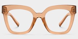 Malcolm Champagne Quadratische Brille0