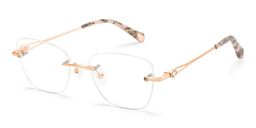 Seth Rosa-Gold Rechteckig Brille2