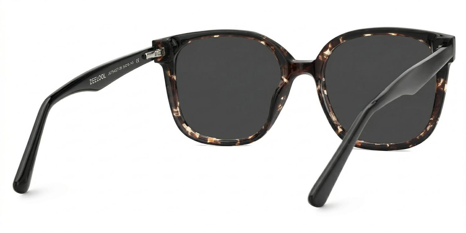 Siner Schwarz-Tortoise Quadratisch Brille4