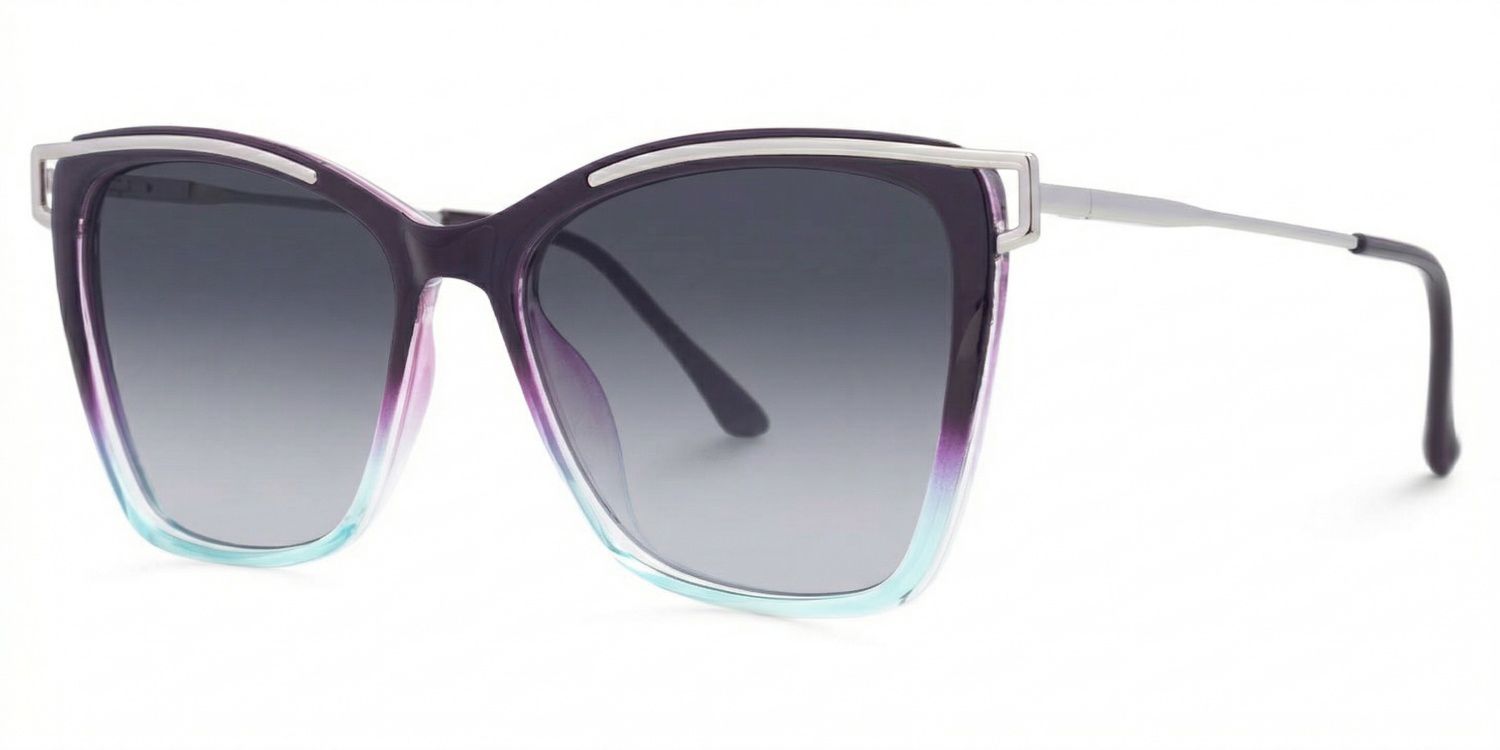 Matia Square Style in Lila-Blau Sonnenbrille | ZEELOOL1