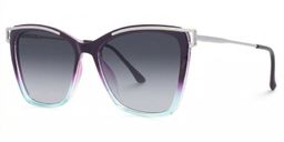 Matia Lila-Blau Quadratisch Sonnenbrille1
