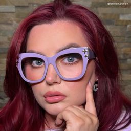 Minfia Lila Quadratisch Brille4