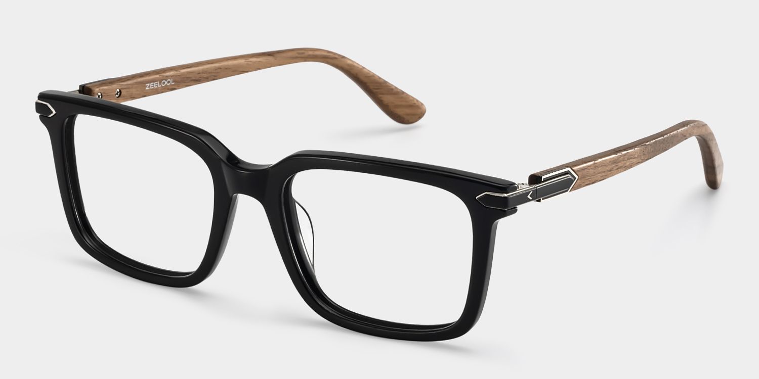 Noah Schwarz Rechteckig Brille3