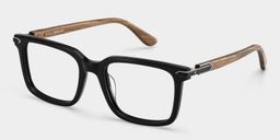 Noah Schwarz Rechteckig Brille3