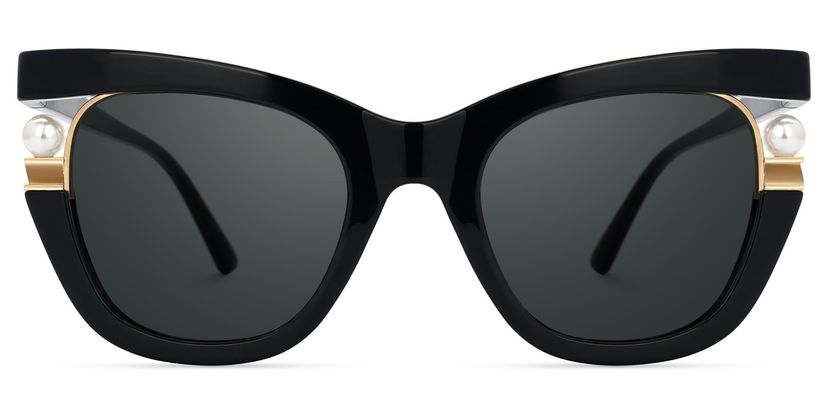 Pearl Schwarz Cateye Sonnenbrille