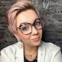 Jacqui Tortoise Quadratisch Brille6