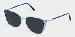 Walden Blau-Grün Cateye Brille2