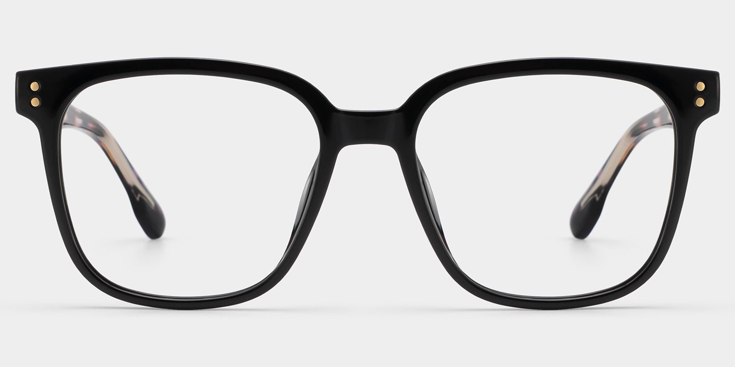 Donnalyn Schwarz Quadratisch Brille1