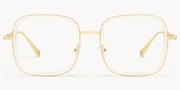 Jace klar Gold quadratische Brille0
