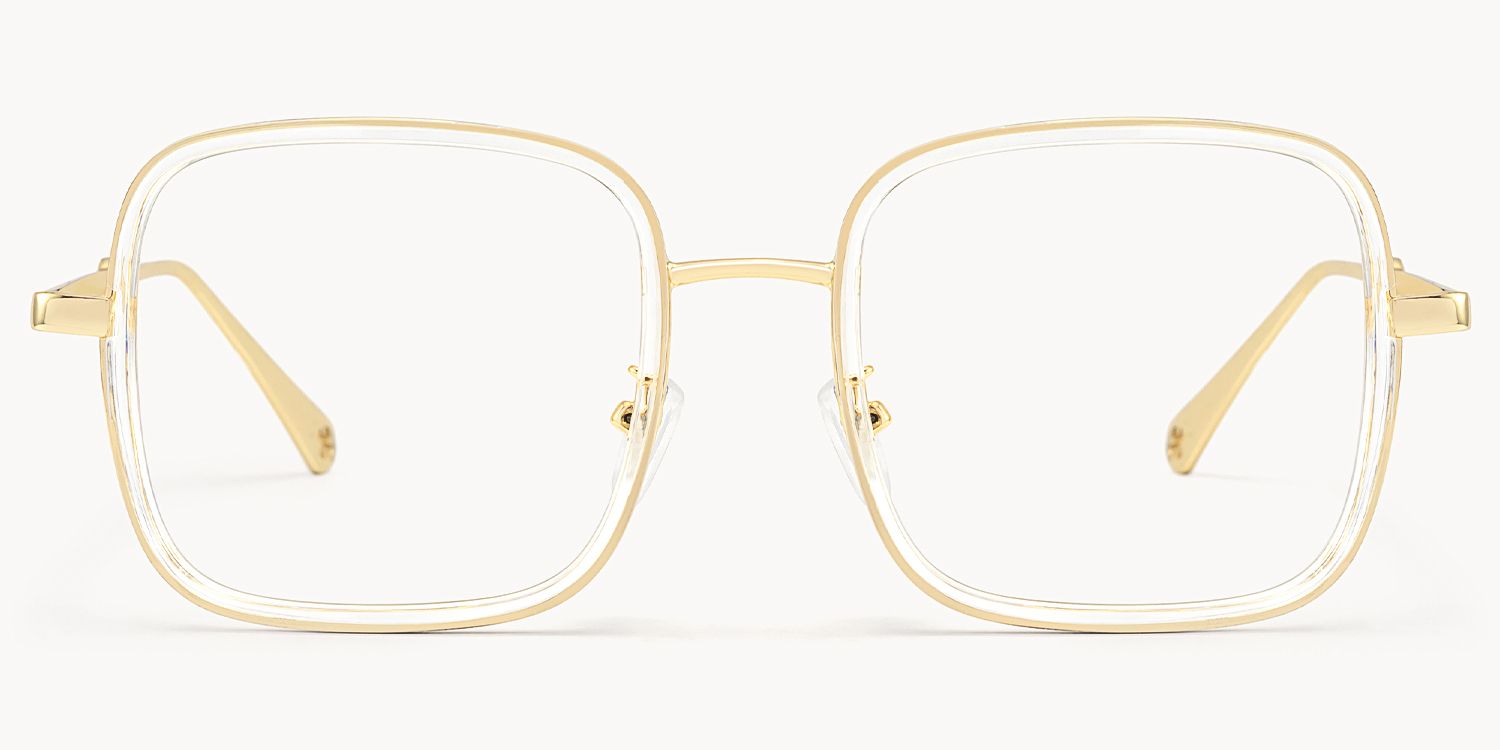 Jace klar Gold quadratische Brille0