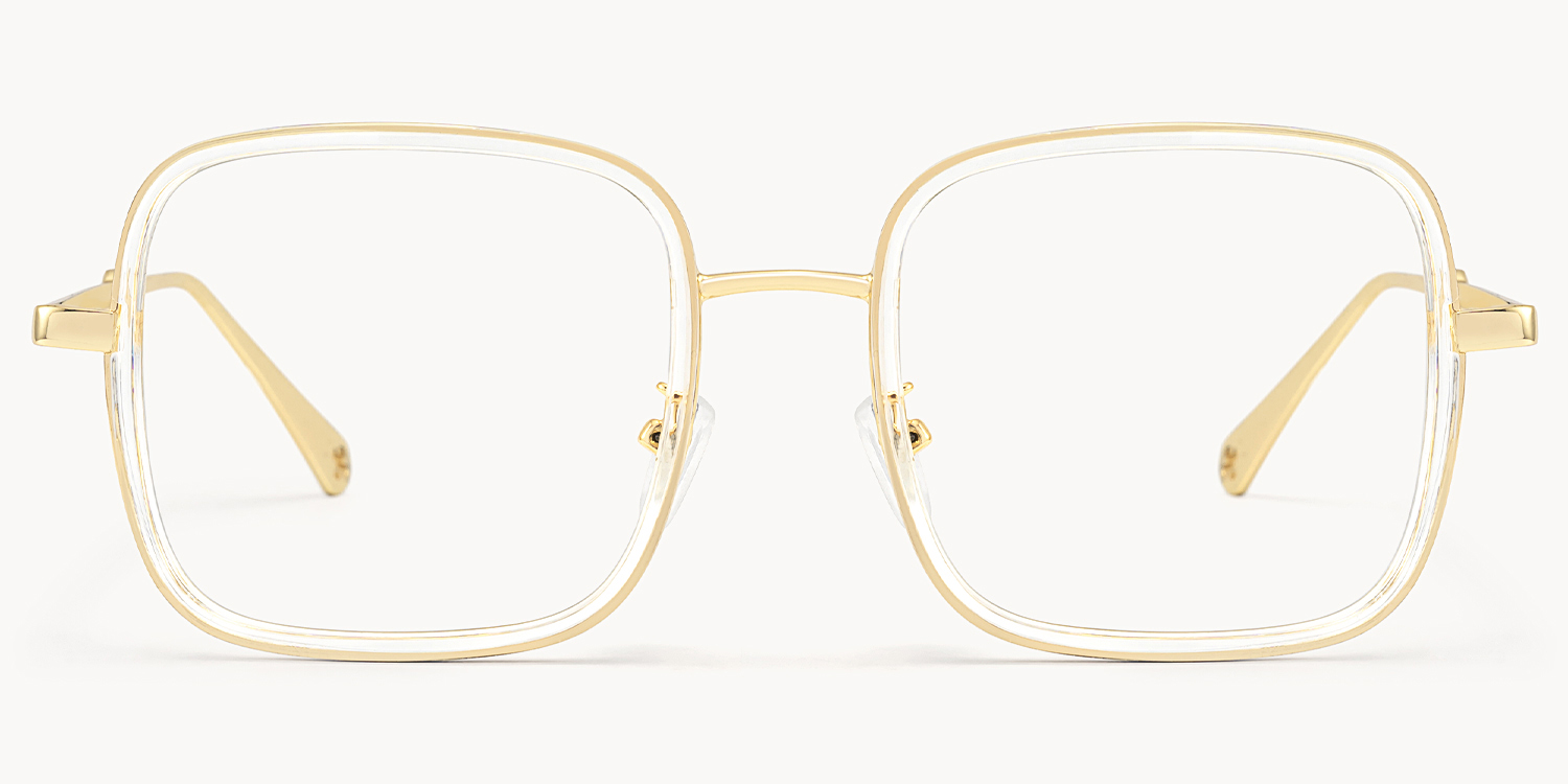 Jace kristall Gold quadratische Brille0