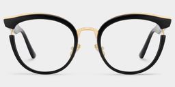 Laraine Schwarz Cat Eye Brille0