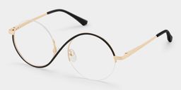 Alina Schwarz Rund Brille5