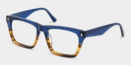 Brookins Blau-Braun Rechteckig Brille2