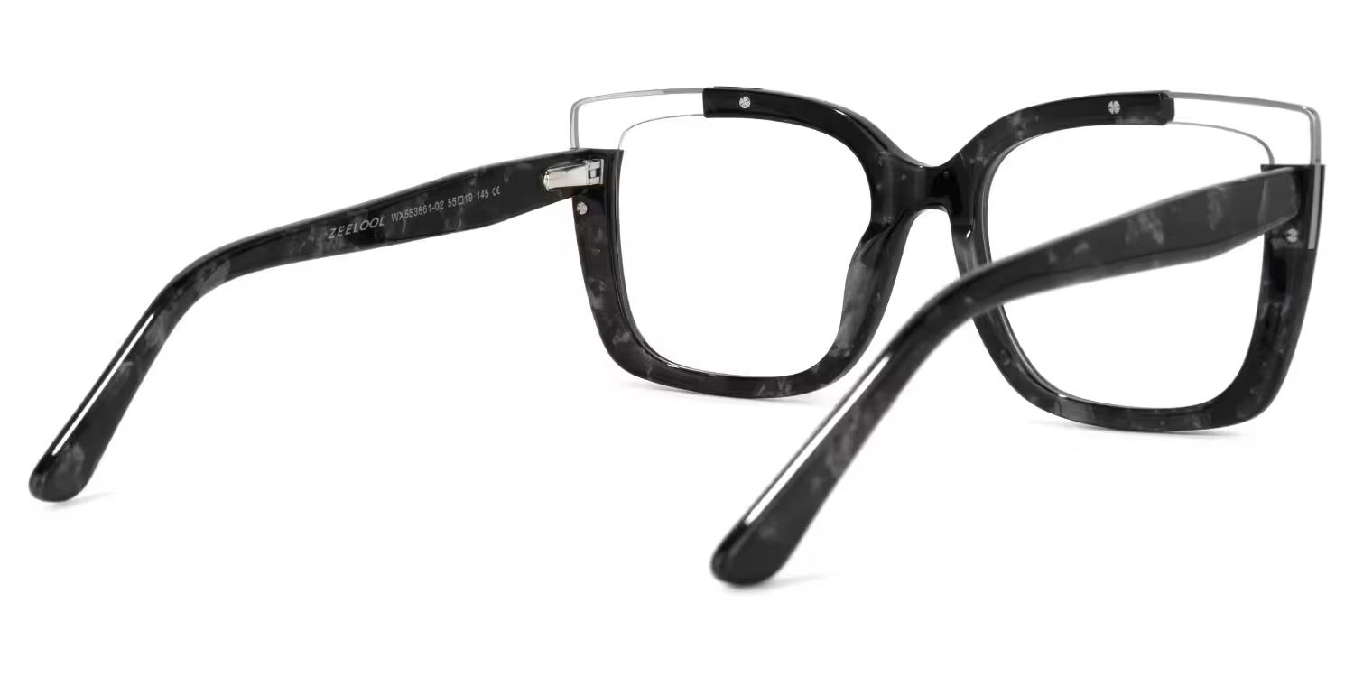 Dortch Schwarz Quadratisch Acetat Brille5