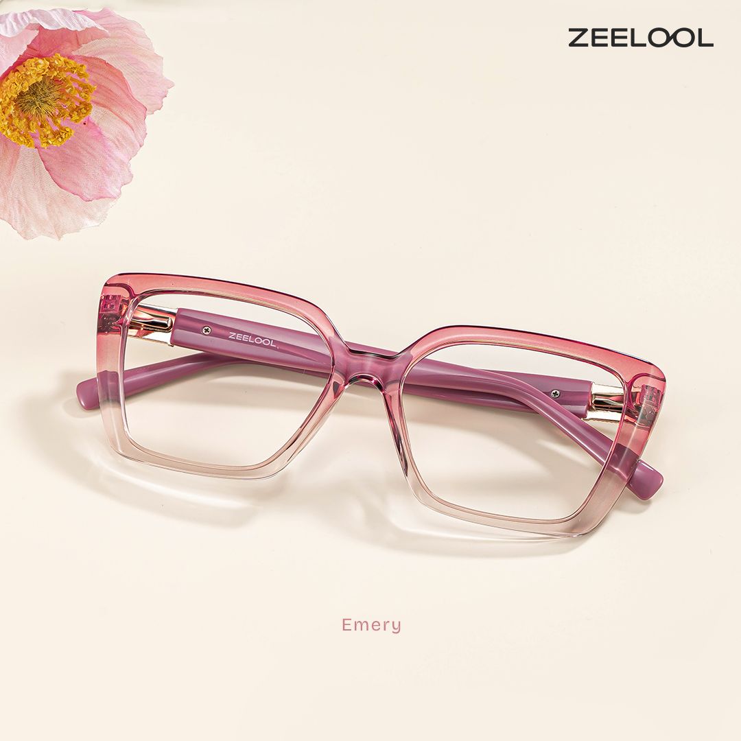 Emery Rosa Quadratisch Brille1