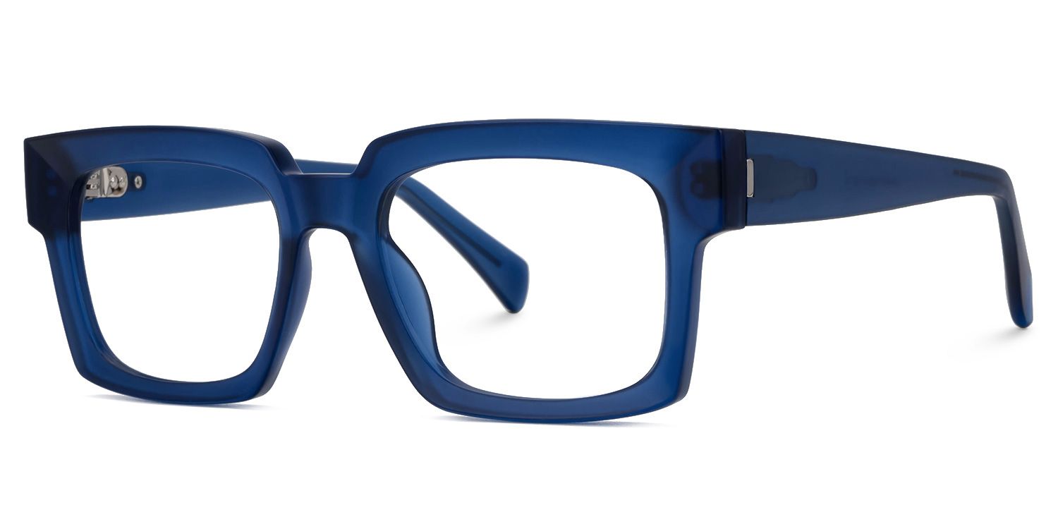 Amadeo Blau Rechteckig Brille1