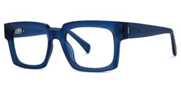 Amadeo Blau Rechteckig Brille1