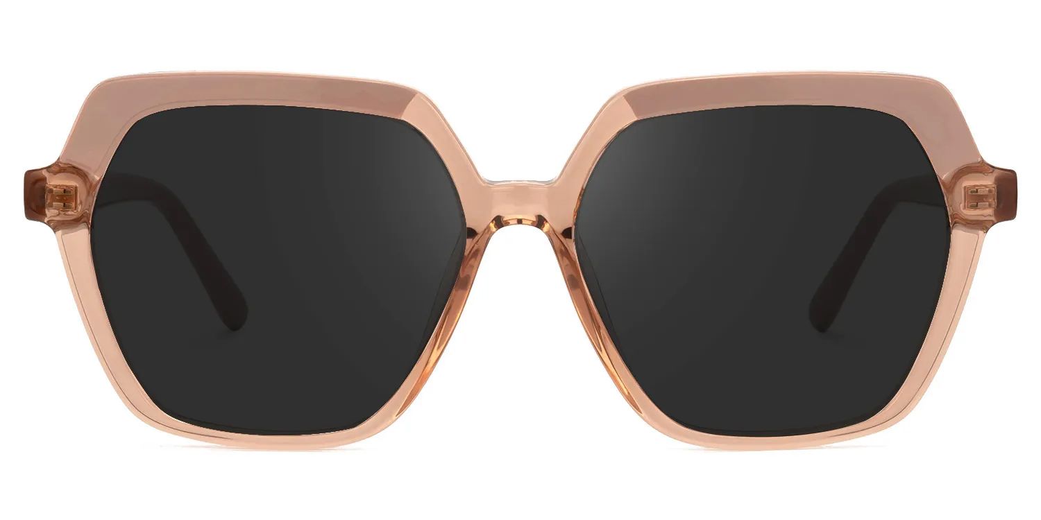 Norah Champagne Geometrische Brille0