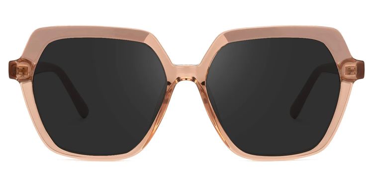 Norah Champagne Geometrische Brille