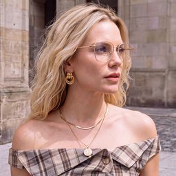 Skyler Rosa-Gold Schmetterling Brille10